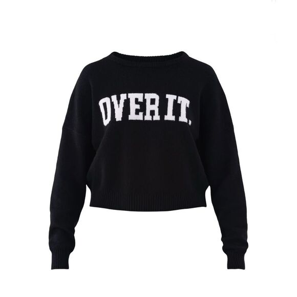 Super Soft Cropped Conversation Sweater Shirt Midweight Cozy Size XL - Picture 3 of 6